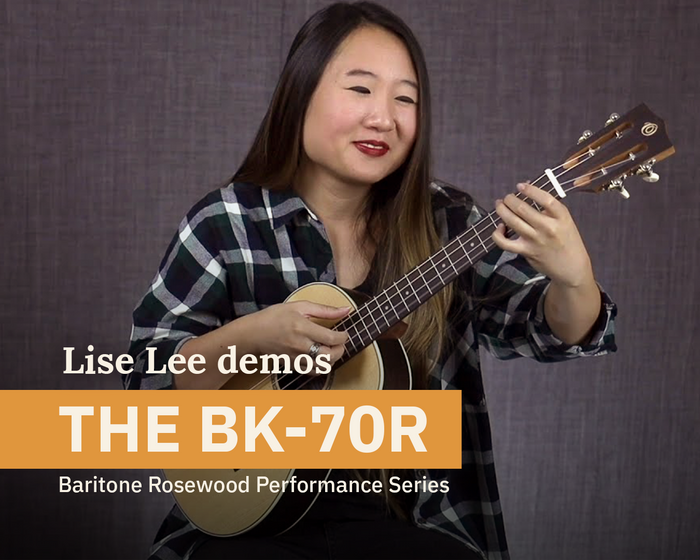 Lise Lee demos the Ohana BK-70R Baritone Rosewood Performance Series
