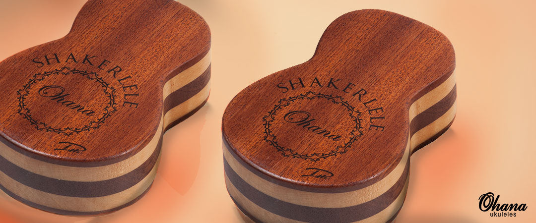 Shaker in the shape of a ukulele: The Ohana Shakerlele