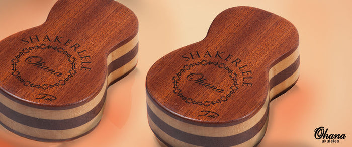 Shaker in the shape of a ukulele: The Ohana Shakerlele