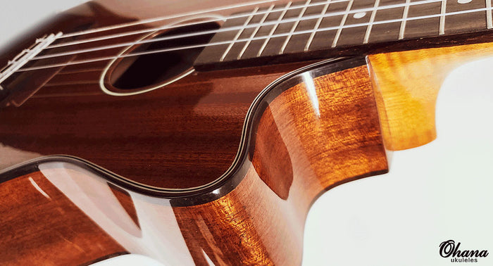 New Ohana Baritone Cutaway Ukulele: BK-35CG