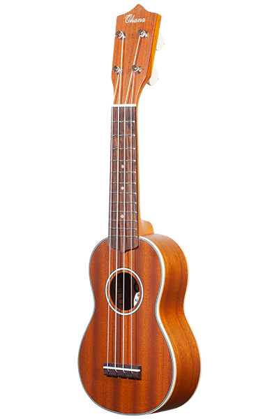 Ohana SK-21 solid mahogany sopranino ukulele front view
