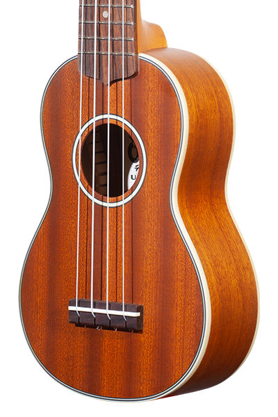 Ohana SK-21 soundhole rosette and cream body binding