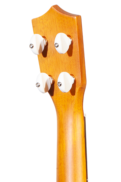 Headstock with Gotoh friction tuners on Ohana sopranino headstock