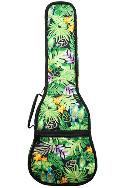 Ohana Ukuleles UB-XXAG Green Tropical Print Gig Bag