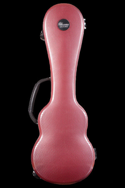 ohana ukulele abs hard case red front