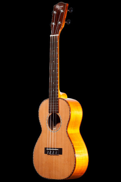Ohana Ukuleles CK-50MG Solid Cedar and Flamed Mahogany Concert