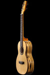 ohana solid spruce & black & white ebony tenor ukulele tk-70bwe front